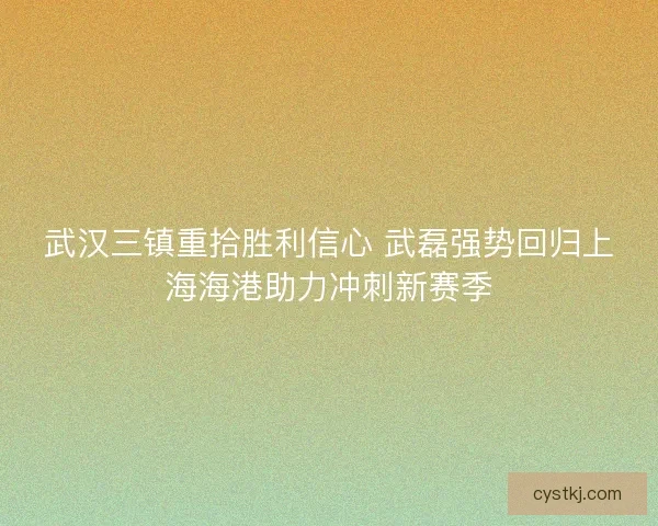 武汉三镇重拾胜利信心 武磊强势回归上海海港助力冲刺新赛季